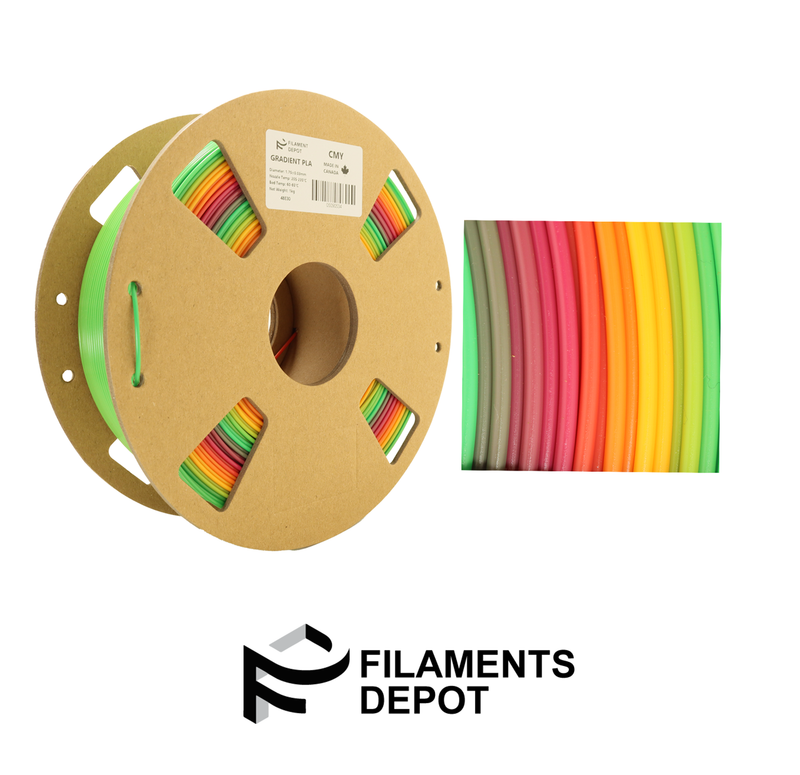 Filaments Depot Gradient PLA Tricolor - 1.75mm 1kg