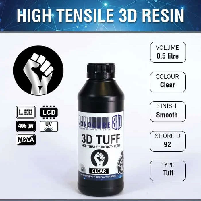 Monocure 3D Rapid Tuff - Clear 500ml