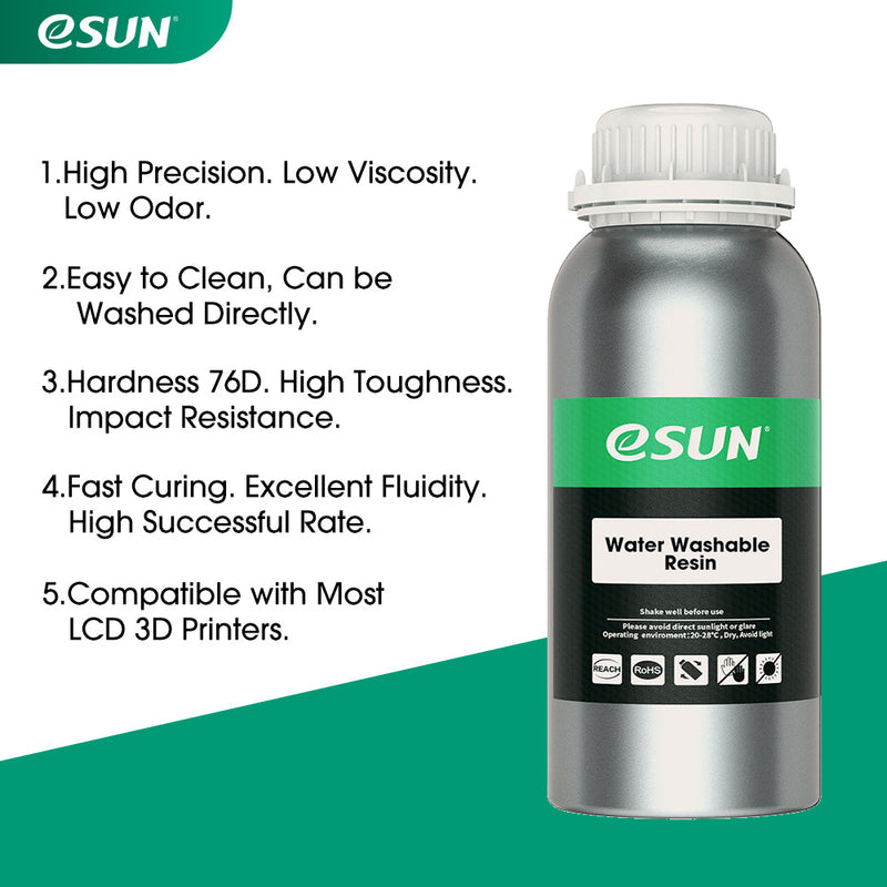 ESUN Water Washable Resin For LCD Printer 500g - various colors