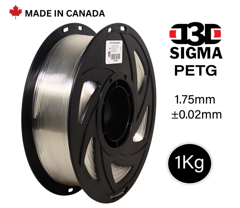 D3D Sigma PETG 1kg 1.75 mm Spooled Various Colors