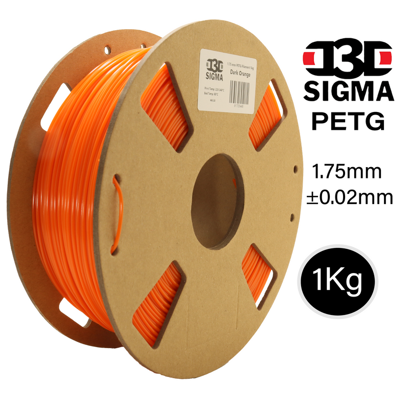 D3D Sigma PETG 1kg 1.75 mm Spooled Various Colors