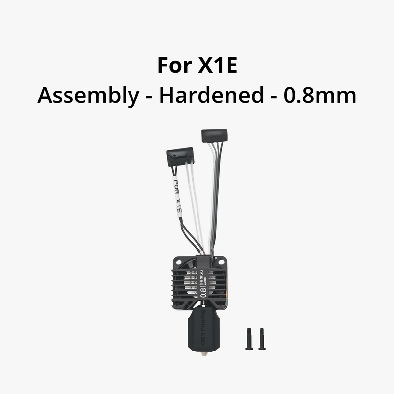 Bambu Lab Complete Hotend Assembly with Hardened / Stainless Steel Nozzle - X1E