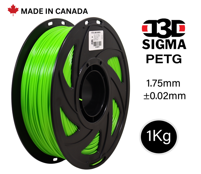 D3D Sigma PETG 1kg 1.75 mm Spooled Various Colors