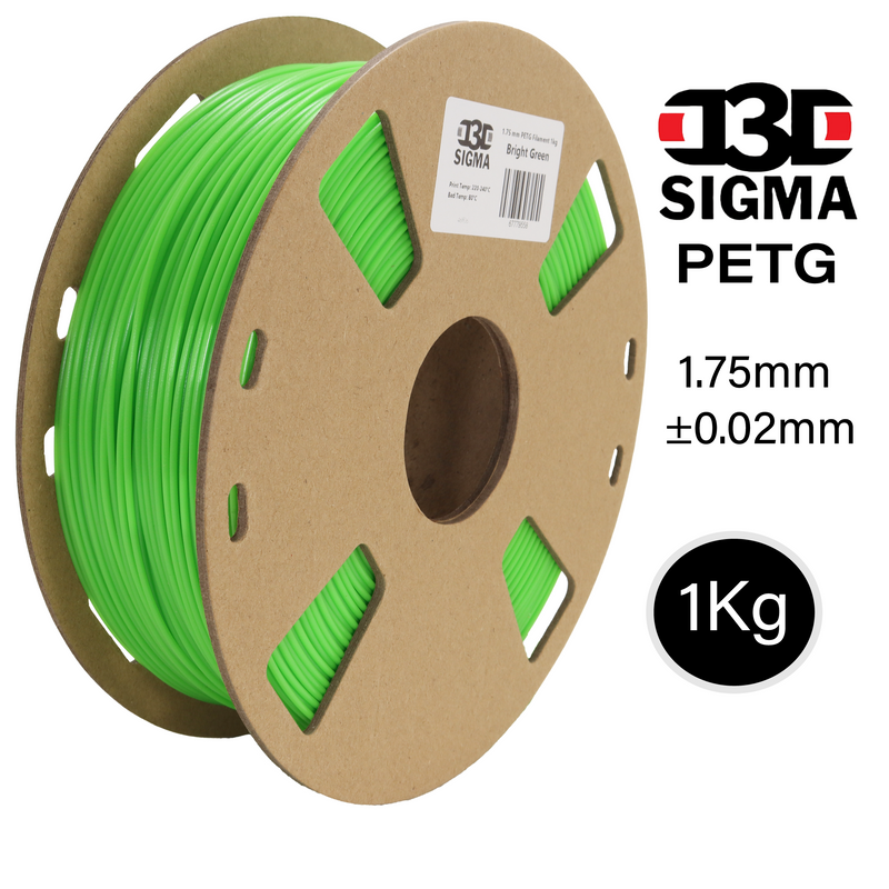 D3D Sigma PETG 1kg 1.75 mm Spooled Various Colors