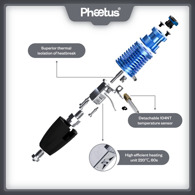 Phaetus Rapido 2 Hotend HF - Blue