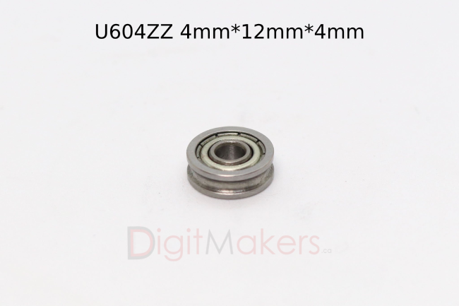 U type Ball Bearing U604ZZ - Digitmakers.ca providing 3d printers, 3d scanners, 3d filaments, 3d printing material , 3d resin , 3d parts , 3d printing services