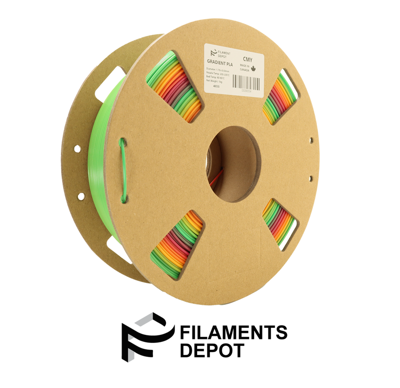 Filaments Depot Gradient PLA Tricolor  - 1.75mm 1kg