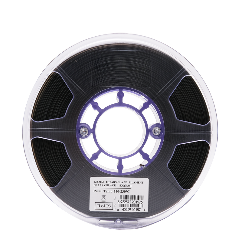 eSun eStars Galaxy Black PLA Filament 1.75mm 1kg Spool