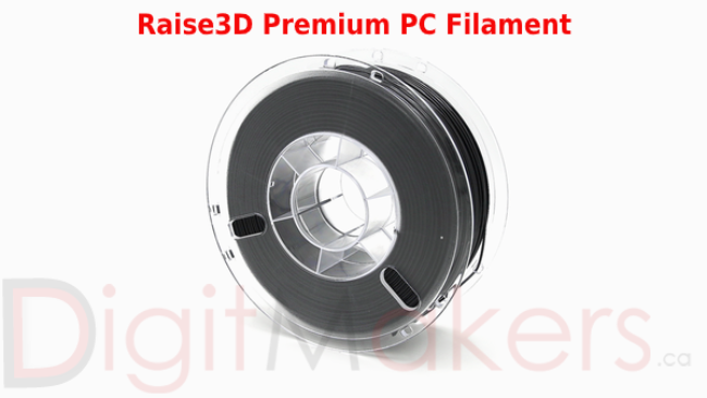 Raise3D Premium Polycarbonate Filament 1.75mm 1kg Spool Various Colors - Digitmakers.ca providing 3d printers, 3d scanners, 3d filaments, 3d printing material , 3d resin , 3d parts , 3d printing services