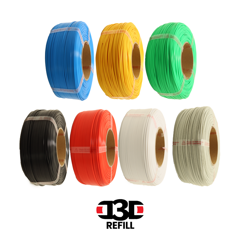 D3D PLA Refill - Bambu Lab Spool Compatible - 1.75mm 1kg - Various Colors