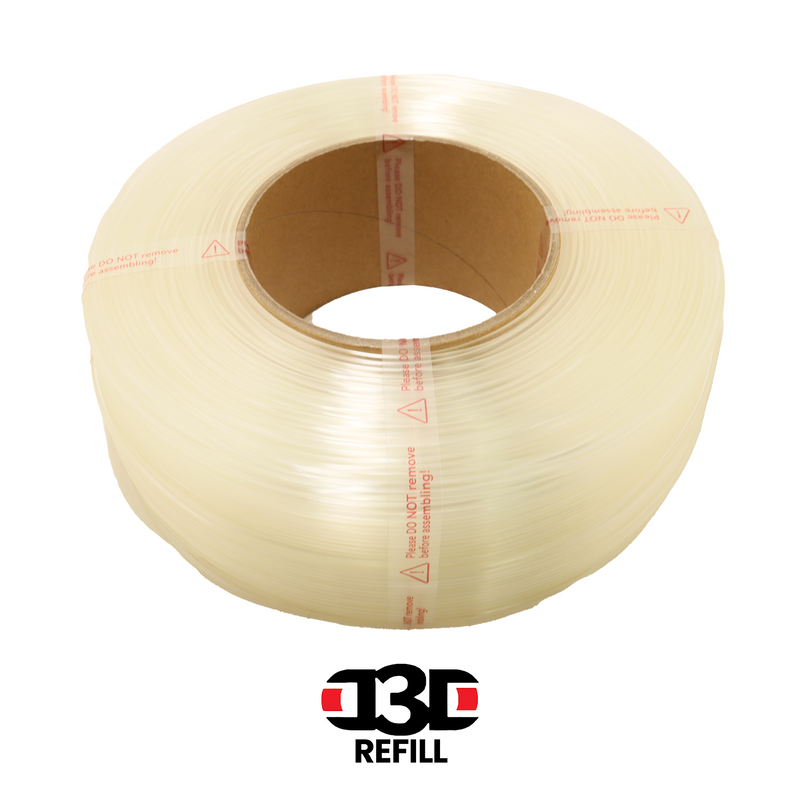 D3D PLA Transparent Refill - Bambu Lab Spool Compatible - 1.75mm 1kg - Various Colors