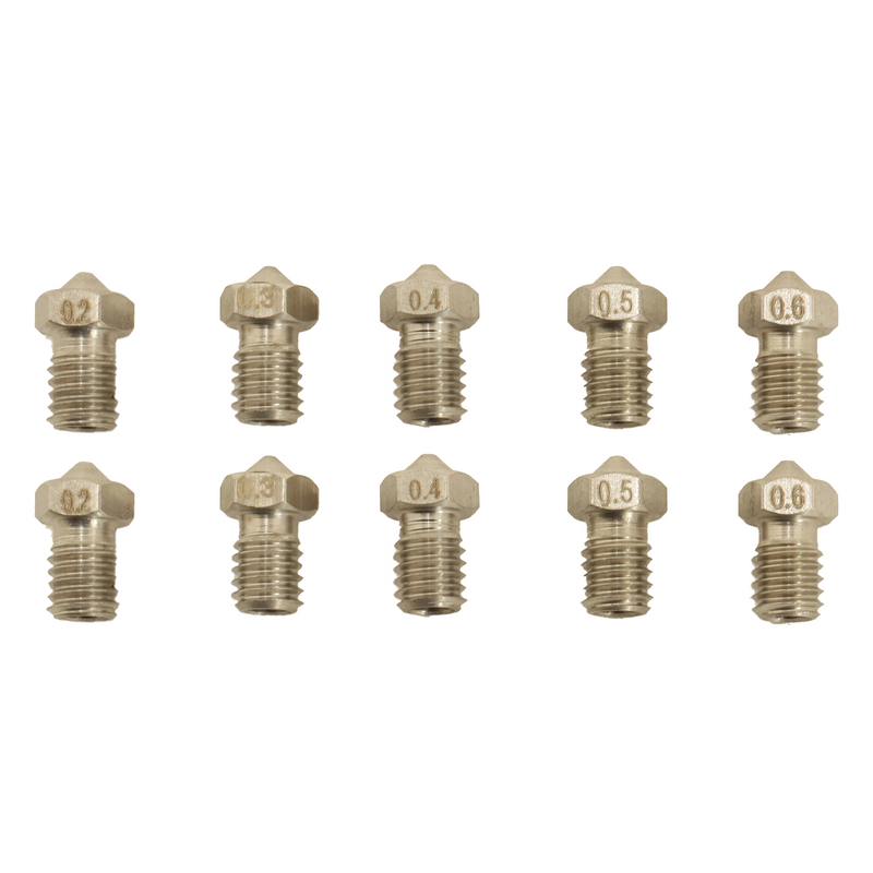 V6 Steel  Nozzle Kit - Pack of 10 - 1.75mm